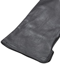 Load image into Gallery viewer, YISEVEN Women's Winter Dress Leather Gloves Wool Lined Flat Design Classic Genuine Sheepskin Warm Fur Lining Long Cuff Ladies Driving Work Accessories Christmas Gifts, Black Medium/7.0"
