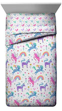 Load image into Gallery viewer, Jay Franco Unicorn Rainbow 4 Piece Twin Bed Set - Includes Comforter &amp; Sheet Set - Super Soft Fade Resistant Microfiber
