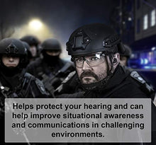 Load image into Gallery viewer, 3M PELTOR TEP-200 Tactical Earplug Kit, NRR 23dB, Rechargeable, Noise Reduction, Construction, Law Enforcement
