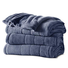 Load image into Gallery viewer, Sunbeam Heated Blanket | Microplush, 10 Heat Settings, Lagoon Blue, Twin , Heritage Blue - BSM9KTS-R531-16A00
