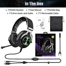 Load image into Gallery viewer, EKSA PS4 Gaming Headset PS4 Headset with Noise Cancelling Mic &amp; RGB Light - Gaming Headphones for PC, Laptop, Xbox One Controller (Adapter Not Included), PS4, Nintendo Switch - 3.5mm Cable
