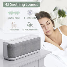 Load image into Gallery viewer, Portable Sound Machines,White Noise Machine with 42 Non Looping Natural Soothing Sounds,Battery or Adapter Charging Options Auto-Off Timer Travel Office Privacy Sound Machine for Adults Baby Kids
