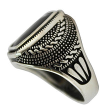 Load image into Gallery viewer, 925 Sterling Silver Jewelry Onyx Stone Men Ring (12)
