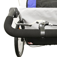 Load image into Gallery viewer, Clevr Deluxe 3-in-1 Double 2 Seat Bicycle Bike Trailer Jogger Stroller for Kids Children | Foldable w/Pivot Front Wheel, Blue
