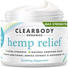 Load image into Gallery viewer, Hemp Pain Relief Cream- Made in USA Lab Tested Hemp Oil Formula for Arthritis, Back, Knee, Joint, Carpal Tunnel, Nerve, Muscle Pain for Inflammation, Soreness with Natural Peppermint &amp; Arnica Extract
