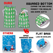 Load image into Gallery viewer, Christmas Gift Bags Assorted Sizes, 22pcs Drawstrings Christmas Bags For Gifts, Presents Wrapping Bags Favor Goody Bags Reusable Plastic Xmas Holiday Gift Bag Bulk Extra Large/Big/Medium/Small Size
