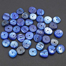 Load image into Gallery viewer, 40 Pcs Small Blue Kyanite Rondelle Beads Avg 10mm
