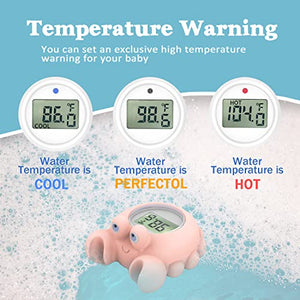 Baby Bath Bathtub Thermometer for Infant - Safety Bath Tub Water Temperature Digital Thermometer - Floating Bathing Toy Gift for Kids Newborn Mother with Flashing Temperature Warning