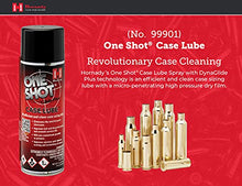 Load image into Gallery viewer, Hornady One Shot Case Lube, 5 oz – Aerosol Dry Lube, with DynaGlide Plus – Clean, Non-Sticky and Easy to Use – Contains No Petroleum, Won't Contaminate Powder or Primers
