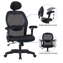 Load image into Gallery viewer, LIANFENG Ergonomic Office Chair, High Back Executive Swivel Computer Desk Chair with Adjustable Armrests and Headrest, Back Lumbar Support, Black
