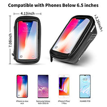Load image into Gallery viewer, WILD MAN Bike Phone Mount Bag, Cycling Waterproof Front Frame Top Tube Handlebar Bag with Touch Screen Holder Case for iPhone X XS Max XR 8 7 Plus, for Android/iPhone Cellphones Under 6.5”
