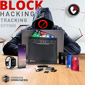 Mission Darkness Non-Window Faraday Bag for Phones // Device Shielding for Law Enforcement, Military, Executive Privacy, Travel & Data Security, Anti-Hacking & Anti-Tracking Assurance