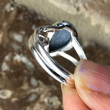 Load image into Gallery viewer, Natural Cabochan Royal Blue Kyanite 925 Solid Sterling Silver Engagement Ring Size 7.25, 8.5
