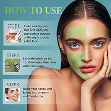 Load image into Gallery viewer, Organic Avocado Clay Mask Meliza Dead Sea Mud Mask Natural Green Tea Healing Clay Facial Mask Nourishing Hydration Antioxidant Deep Cleansing Mud Mask with Mask Brush for Acne Blackheads Pores
