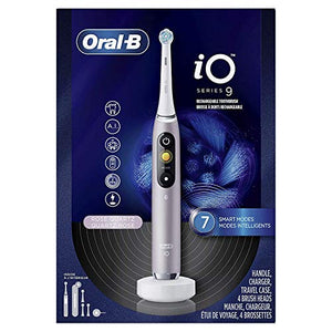 Oral-B iO Series 9 Electric Toothbrush with 3 Replacement Brush Heads, Rose Quartz
