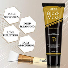 Load image into Gallery viewer, Blackhead Remover Mask Deep Cleansing Charcoal Black Mask Peel-Off Facial Mask for All Skin Types with Brush
