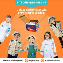 Load image into Gallery viewer, Born Toys Dress Up &amp; Pretend Play 3-in-1 Premium Kids Costumes Set - Washable Kids Dress Up Clothes for Play - Scientist, Explorer &amp; Gardener as Dress Up Clothes for Little Girls &amp; Boys Ages 3-7
