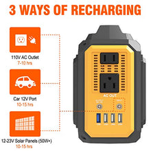 Load image into Gallery viewer, DenGaWa Portable Power Station 250Wh, Laptop Charger Lithium Battery Power Supply with 110V/250W Pure Sine Wave AC Output, DC USB Ports for Outdoors Camping Home Emergency
