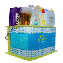 Load image into Gallery viewer, Johnson's Bath Discovery Gift Set for Parents-to-Be, Caddy with Baby Bath Time &amp; Skin Care Essentials, Bath Kit Includes Baby Body Wash, Shampoo, Wipes, Lotion &amp; Diaper Rash Cream, 7 Items
