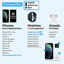 Load image into Gallery viewer, Intoval Wireless Charger, True 3 in 1 for Apple iPhone/iWatch/Airpods, Qi-Certified Wireless Charging Station for iWatch 6/SE/5/4/3/2, iPhone 11/Pro/Max/XS/Max/XR/XS/X, Airpods Pro/2/1 (with Adapter)
