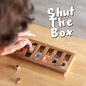 Shut The Box Board Games Wooden with Math Board Games Kids Player Wooden Box of Brain Teaser Puzzles for Family Educational Board Games and Get Fun on Game to Teach Kids to Count on Math
