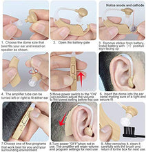 Load image into Gallery viewer, Digital Hearing Amplifier Aid - Personal Sound Device with 2Pcs 500hr Batteries, 4 Channels Noise Reduction, Hearing Aid Cleaning Kit for Adults and Seniors by iAid
