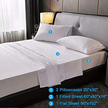 Load image into Gallery viewer, SAKIAO Queen Size Bed Sheets Set - Brushed Microfiber 1800 Thread Count Percale - 16&quot; Deep Pocket Egyptian Sheets Beautiful Breathable Wrinkle Free &amp; Fade Resistant - 4 Piece (White,Queen)
