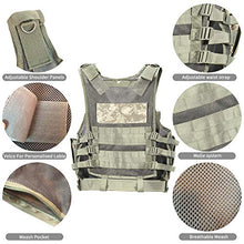 Load image into Gallery viewer, YAKEDA Tactical Vest Outdoor Ultra-Light Breathable Combat Training Vest Adjustable for Adults (ACU Camou)

