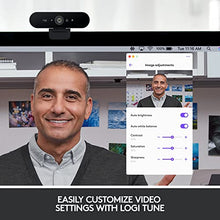 Load image into Gallery viewer, Logitech Brio 4K Webcam, Ultra 4K HD Video Calling, Noise-Canceling mic, HD Auto Light Correction, Wide Field of View, Works with Microsoft Teams, Zoom, Google Voice, PC/Mac/Laptop/Macbook/Tablet
