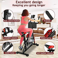 Load image into Gallery viewer, Exercise Bike Recumbent Cycle Bike Trainer Indoor Cycling Bike Stationary with LCD Display and Bottle Holder Static Spin Exercise &amp; Fitness Equipment for Home Office Cardio Workout Bike Training
