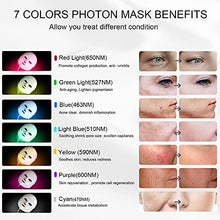 Load image into Gallery viewer, LED Face Mask Light Therapy, NEWKEY LED Facial Skin Care Mask, 7 Colors Red and Blue Light Therapy Mask, Photon LED Mask for Acne Reduction - Dark Spot - Anti Wrinkles
