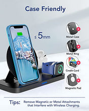 Load image into Gallery viewer, [2022 NEW] 3 in 1 Wireless Charging Station for Multiple Devices Apple, Charging Stand for iPhone and Apple Watch 7/6/SE/5/4/3/2/1, Portable Charging Dock for AirPods Pro/3/2/1 (with 18W Fast Charger)
