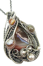 Load image into Gallery viewer, Lake Superior Agate and Sterling Silver Pendant
