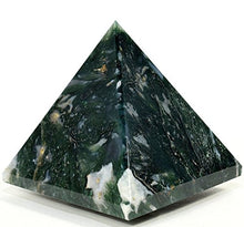 Load image into Gallery viewer, Energized Gemstones Pyramids Approx 1.75&quot;-2&quot; Inches - Healing Gemstone Crystals - Lapis Crystal Quartz Green Jade Fluroite Iolite Pyrite Aventurine Amethyst Tourmaline Citrine (Moss Agate)
