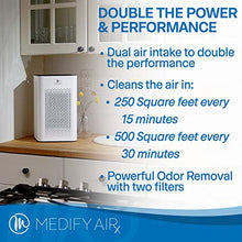 Load image into Gallery viewer, Medify MA-25 W1 Medical Grade Filtration H13 True HEPA for 500 Sq. Ft. Air Purifier | Dual Air Intake | Two &#39;3-in-1&#39; Filters | 99.9% removal in a Modern Design - White
