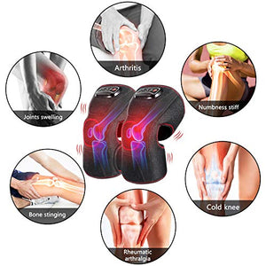 QUINEAR Knee Massager with Heat, Air Compression Leg Knee Brace Wrap for Arthritis Pain Relief Eletric Heating for Joint Pain, Cramps and Circulation 3 Modes & 3 Intensities