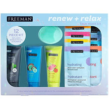 Load image into Gallery viewer, Freeman Limited Edition Renew &amp; Relax Mask Kit, 12 Piece Holiday Gift Set
