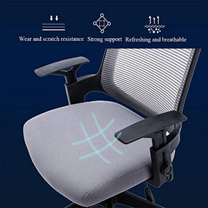 SHANG Ergonomic Office Chair, with Adjustable Lifting and Rotating Computer Work Chair High Backrest Black Mesh Chair Waist Support Black