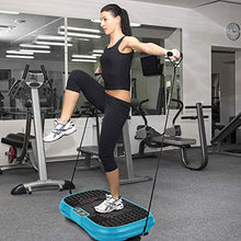 Load image into Gallery viewer, MUCHOO Vibration Plate Fitness Machine Whole Body Workout Platform Machine w/Loop Bands Body Slimmer Weight Loss and Home Training &amp; Exercise Blue
