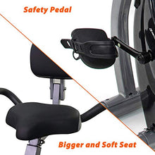 Load image into Gallery viewer, BCAN Folding Exercise Bike, Magnetic Upright Bicycle with Heart Rate, Speed, Distance, Calorie Monitor, 330LBS Support - Grey/Black 2020 Version
