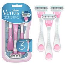 Load image into Gallery viewer, Gillette Venus Sensitive Women's Disposable Razors - Single Package of 3 Razors (Packaging May Vary)

