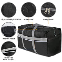 Load image into Gallery viewer, Extra Large Duffle Bag Lightweight, 96L Travel Duffel Bag Foldable for Men Women, Waterproof &amp; Durable(BLACK)
