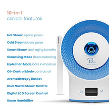 Load image into Gallery viewer, NanoSteamer Clinical - 10-in-1 Smart Steam Dermatologist Grade Ionic Facial Steamer with 2 Multi-Position Steam Nozzles - Digital LCD Screen - Extraction Set - 6 Pre-Programmed Professional Modes
