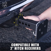 Load image into Gallery viewer, Xprite Large Size Trailer Tow Hitch Steps with Hitch Locks &amp; Tightener, 2 Inch Towing Receiver Plug Universal Fits Pickup Truck SUV Vans, Heavy Duty Rear Bumper Guard Protector
