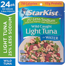 Load image into Gallery viewer, StarKist Reduced Sodium Chunk Light Tuna In Water, 2.6 Oz, Pack of 24
