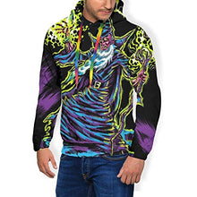 Load image into Gallery viewer, Befectar Men Athletic 3D Pattern Print Pullover Sweatshirt Drawstring Blacklight by Evil Witch Super Hoodie Sports Outwear for Cycling Fishing Sports
