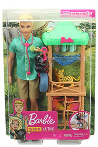 Barbie Ken Wildlife Vet Playset with Doll, Vet Care Station and Accessories