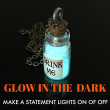 Load image into Gallery viewer, UMBRELLALABORATORY Alice in Wonderland Fairy Glow in The Dark Kawaii Necklace-Drink me
