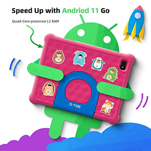 10.1 inch Kids Tablet, G-TiDE Android 11 Tablet for Kids, 32GB Storage (Up to 128GB), Learn & Play Kids App (Klap), Parental Control, Kid-Proof case and Screen Protector, Pink