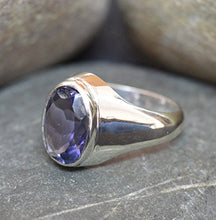 Load image into Gallery viewer, 55Carat Natural Amethyst Silver Ring for Men 4 Carat Birthstone Astrological Size 5,6,7,8,9,10,11,12,13
